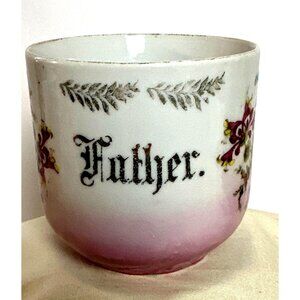 1920s Father Mustache Shaving Mug Germany Antique Victorian Porcelain